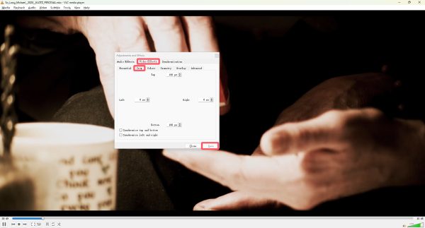 Enregistrer la vidéo recadrée Vlc