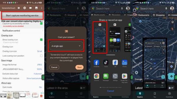 Screenshot Touch Application