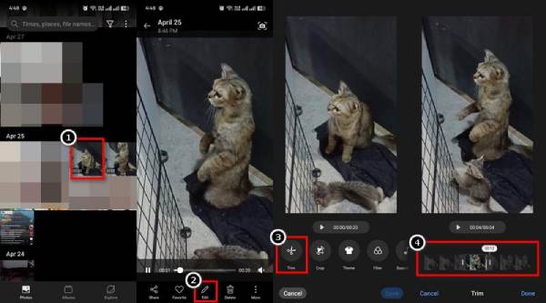 Découper une vidéo à l'aide de l'éditeur intégré