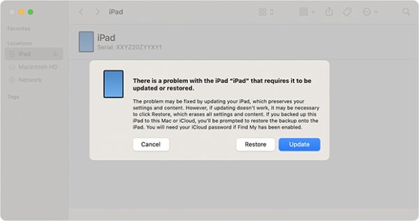 Vypněte omezení na iPadu pomocí iTunes