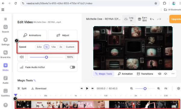 Veed io Acelerar Vídeo