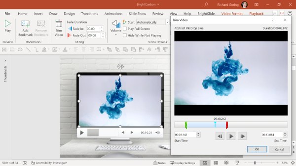 Vídeo em PowerPoint