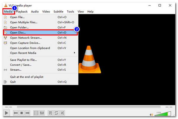 VLC DVD'yi takın