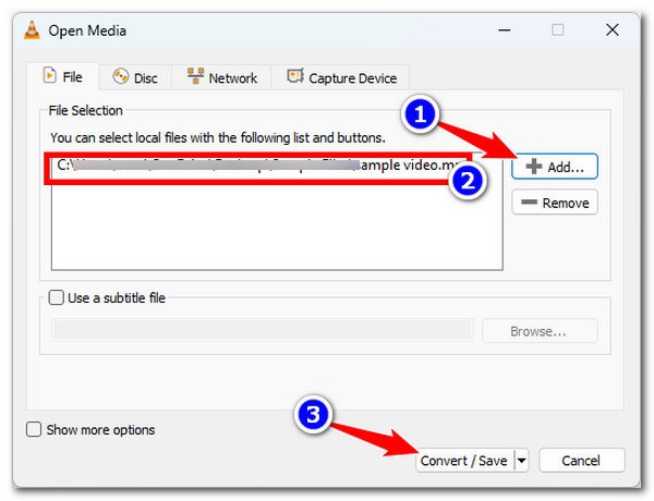 VLC Media Convert Save
