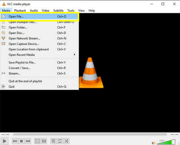 Ouvrir un fichier VLC