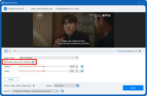 4easysoft Enable Audio Noise Reduction