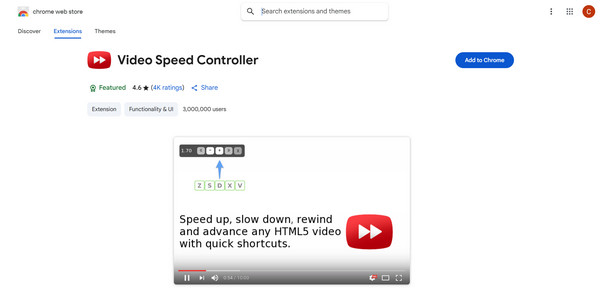 Chrome Video Speed Controller