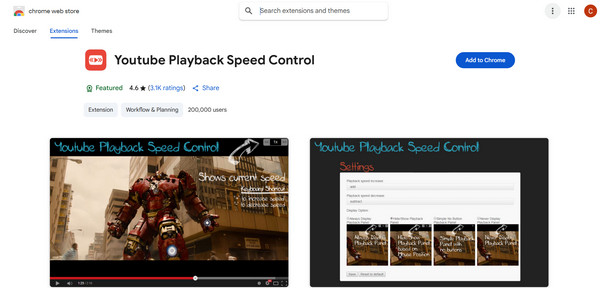 Chrome Youtube Playback Speed Control