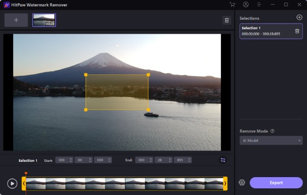 Hitpaw Watermark Remover Interface