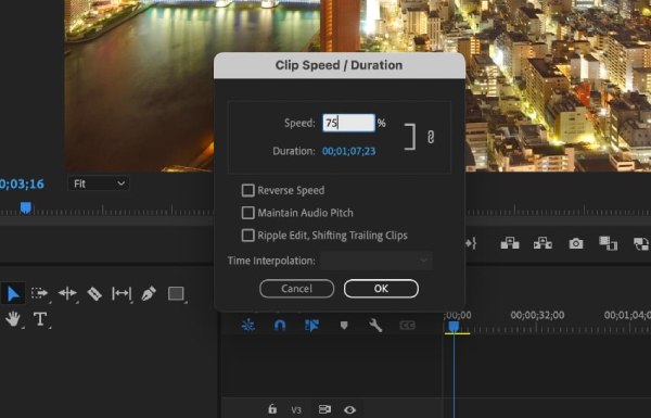 Set Detailed Speed