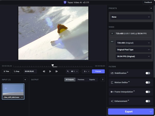 Topaz Ai Select Frame Rate