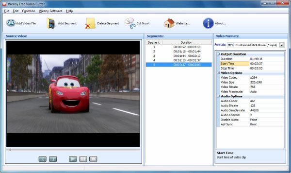Weeny Free Video Trimmer